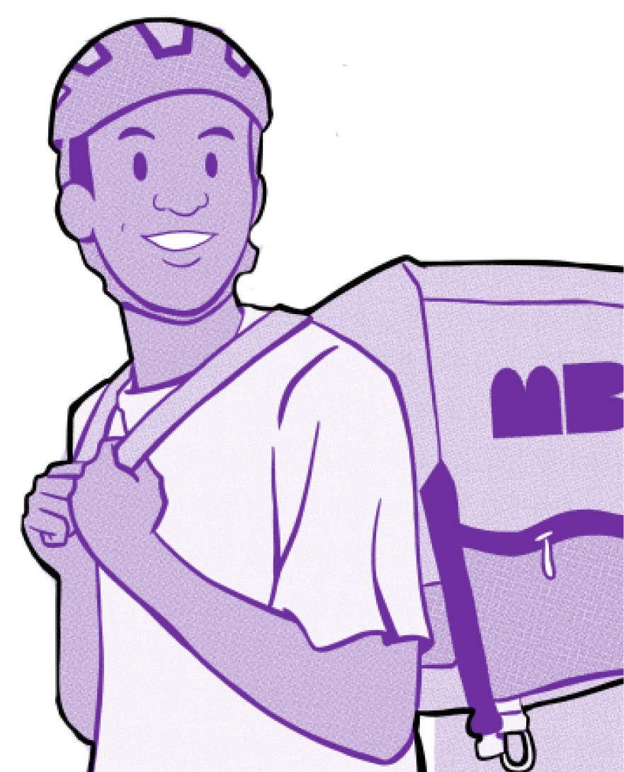 Delivery driver character