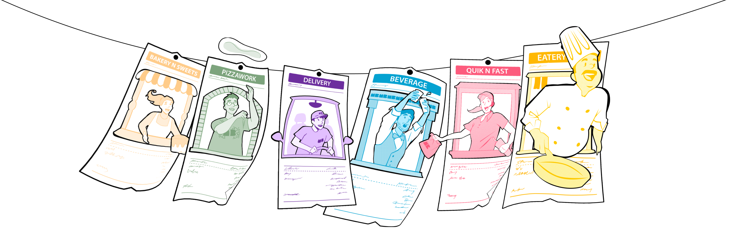 Job tickets illustration